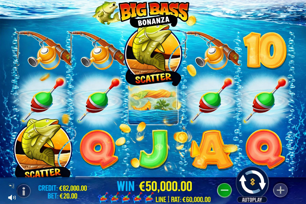 Геймплей слота Big Bass Bonanza